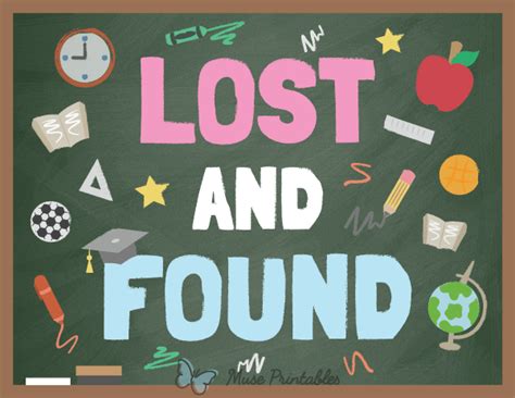 Lost And Found Sign Printable